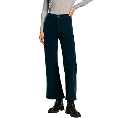 панталони,дамски,панталони,pepe,jeans,celia,flare,fit,pants,blue,(dulwich,blue)