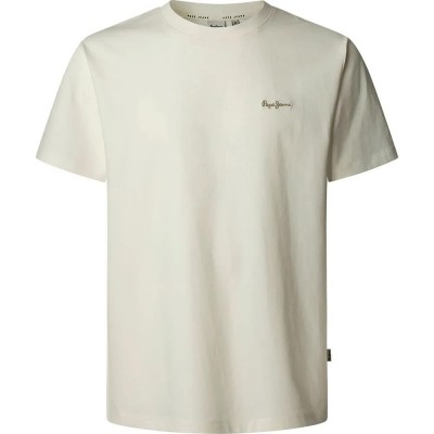 тениска,мъжки,тениски,pepe,jeans,connor,contrast,short,sleeve,t,shirt,beige,(off,white)