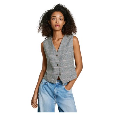 елек,дамски,сака,pepe,jeans,florina,waistcoat,grey,(mousse,white)