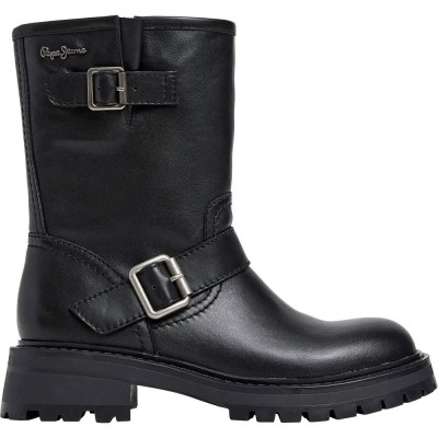 дамски,боти,дамски,високи,обувки,за,ходене,pepe,jeans,kane,forest,booties,black