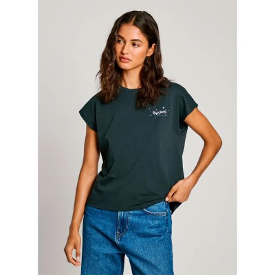 тениска,мъжки,тениски,дамски,тениски,pepe,jeans,lorena,short,sleeve,t,shirt,green,(black)