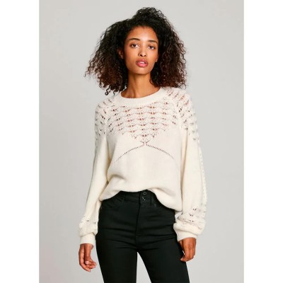 блуза,дамски,пуловери,дамски,плетени,дрехи,pepe,jeans,naina,sweater,white
