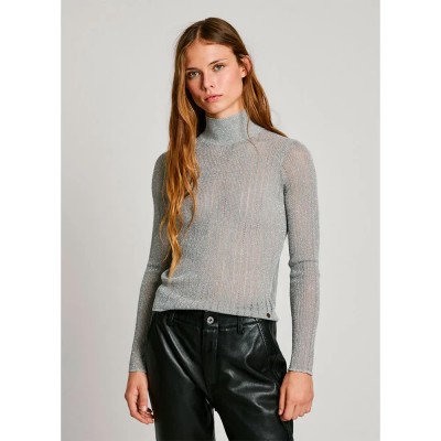 блуза,дамски,пуловери,дамски,плетени,дрехи,pepe,jeans,natalia,high,neck,sweater,grey