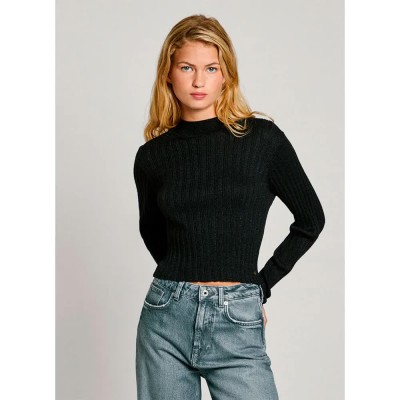 блуза,дамски,пуловери,дамски,плетени,дрехи,pepe,jeans,nicole,sweater,black