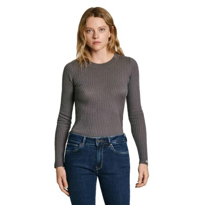 блуза,дамски,пуловери,дамски,плетени,дрехи,pepe,jeans,olga,sweater,grey,(dark,grey,marl)