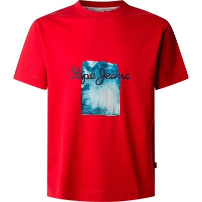 тениска,мъжки,тениски,pepe,jeans,prush,short,sleeve,t,shirt,rugby,red,(red)