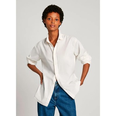 риза,с,дълъг,ръкав,дамски,блузи,дамски,ризи,pepe,jeans,rita,long,sleeve,shirt,white