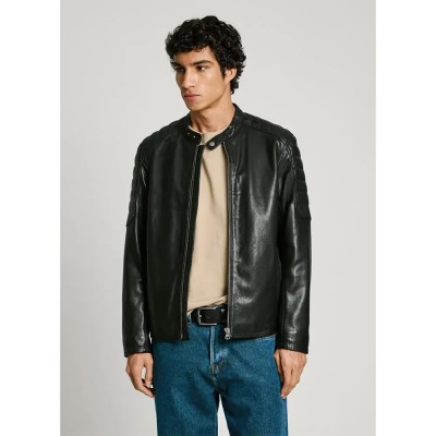 яке,мъжки,якета,pepe,jeans,travis,leather,jacket,black,(black)
