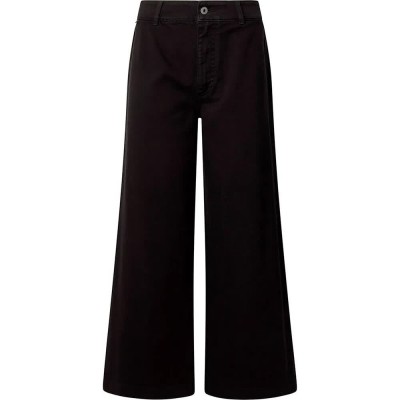 панталони,дамски,панталони,pepe,jeans,tania,wide,crop,high,waist,pants,black