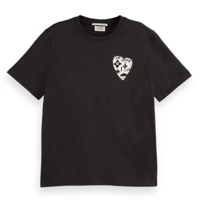 тениска,дамски,тениски,scotch,&,soda,art,work,regular,fit,short,sleeve,t,shirt,black,(black)
