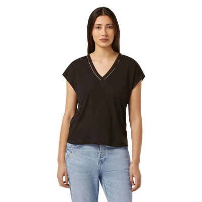 тениска,дамски,тениски,scotch,&,soda,u9a00648t,short,sleeve,v,neck,t,shirt,black