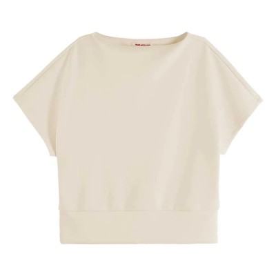 риза,с,къс,ръкав,дамски,блузи,scotch,&,soda,u9e00660t,short,sleeve,sweatshirt,beige