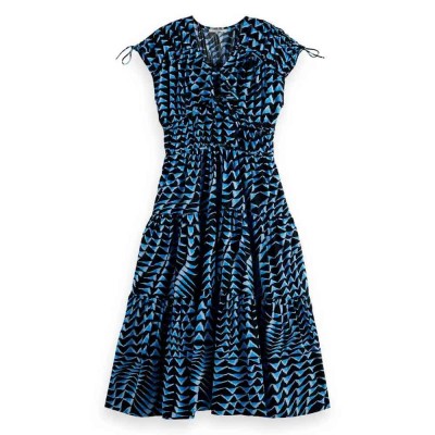 рокля,дамски,поли,и,рокли,scotch,&,soda,ufu00616t,sleeveless,dress,blue,(house,of,mirrors,blue)