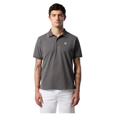 мъжки,блузи,с,яка,north,sails,striped,in,contrast,short,sleeve,polo,grey,(thunderstorm)