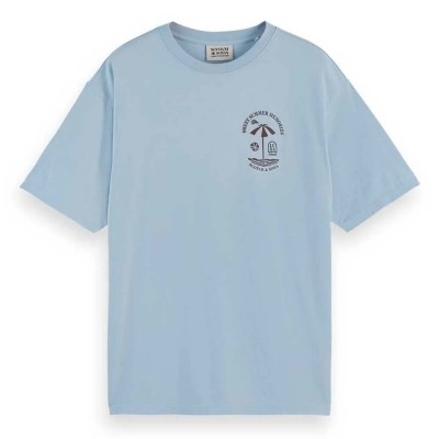 тениска,мъжки,тениски,scotch,&,soda,180049,regular,fit,short,sleeve,t,shirt,blue