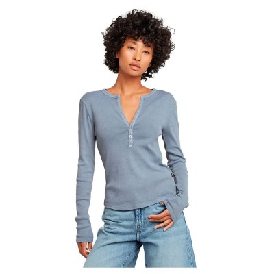 тениска,дамски,тениски,g,star,deep,slim,long,sleeve,v,neck,t,shirt,blue,(amann,gd)