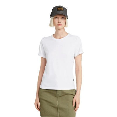 тениска,дамски,тениски,g,star,embro,g,script,logo,short,sleeve,t,shirt,white,(white)
