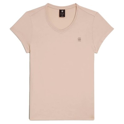 тениска,дамски,тениски,g,star,eyben,slim,2.0,short,sleeve,v,neck,t,shirt,beige,(dark,brick)