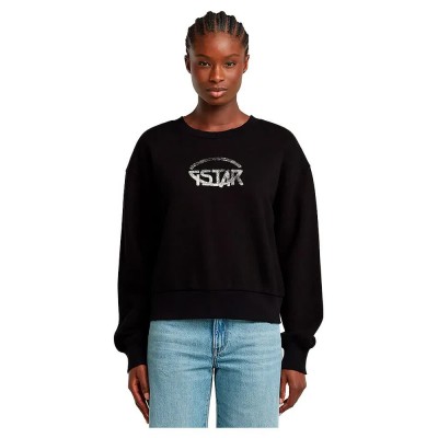 блуза,дамски,блузи,g,star,logo,loose,sweatshirt,dark,black