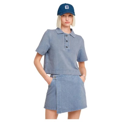 риза,с,къс,ръкав,дамски,блузи,g,star,overdyed,loose,fit,short,sleeve,sweatshirt,amann,marble,gd,(blue)