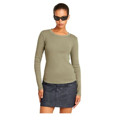 тениска,дамски,тениски,g,star,overdyed,slim,long,sleeve,t,shirt,green,(ensis,green,gd)