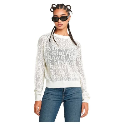 блуза,дамски,пуловери,дамски,плетени,дрехи,g,star,pointelle,lt,wt,sweater,white