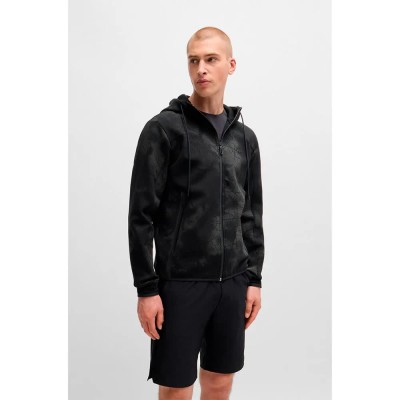 блуза,мъжки,пуловери,boss,savion,full,zip,sweatshirt,black
