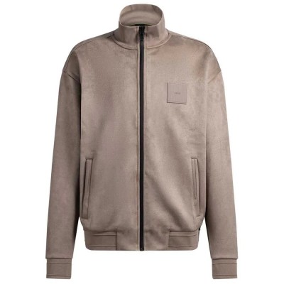 блуза,мъжки,пуловери,boss,sutton,suede,sweatshirt,brown