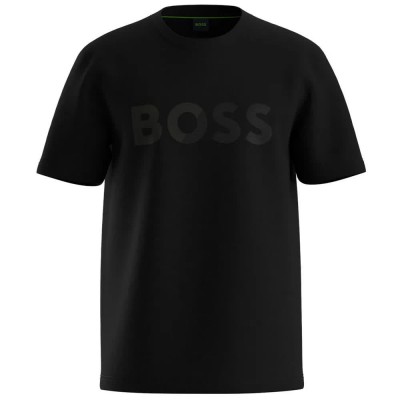 тениска,мъжки,тениски,дамски,тениски,boss,tape,logo,short,sleeve,t,shirt,black,(black)