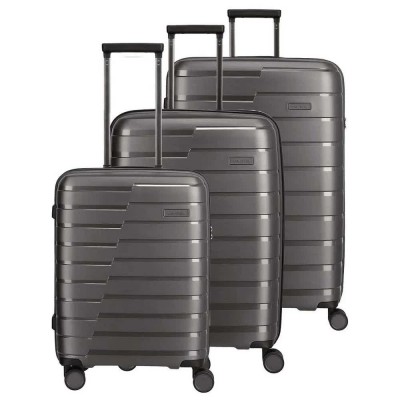 куфари,travelite,air,base,4w,l,m,expandable,s,trolley,bag,anthracite,metallic,(grey)