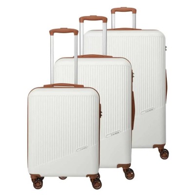 куфари,travelite,bali,4w,l,m,s,trolley,bag,white,cognac,(white)