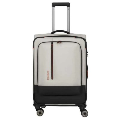 куфари,travelite,crosslite,5.0,4w,m,61,66l,trolley,bag,white,sand,(white)