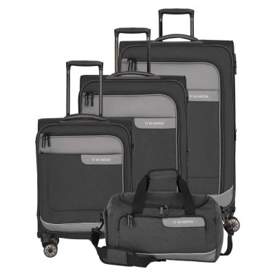 куфари,travelite,viia,4w,l,expandable,m,expandable,s,trolley,bag,grey