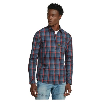 карирана,риза,мъжки,ризи,g,star,bristum,20,slim,fit,long,sleeve,shirt,blue,(warm,sartho,elliot,check)