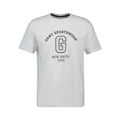 тениска,мъжки,тениски,gant,graphic,2003310,short,sleeve,t,shirt,eggshell,(white)