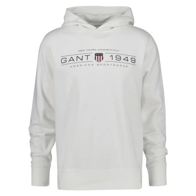 суичър,мъжки,пуловери,gant,graphic,2044014,hoodie,white,(eggshell)