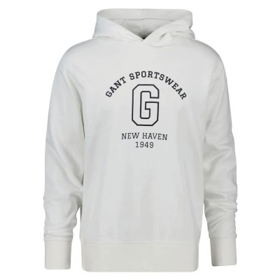суичър,мъжки,пуловери,gant,graphic,2067033,hoodie,white,(eggshell)