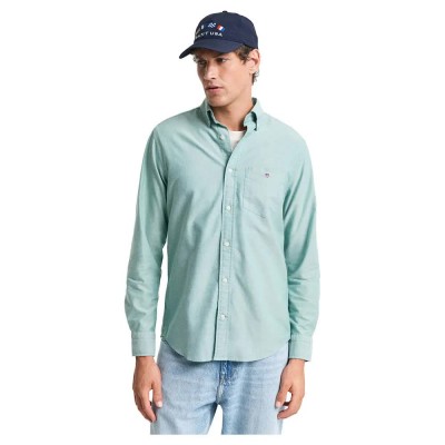 риза,с,дълъг,ръкав,мъжки,ризи,gant,oxford,regular,fit,long,sleeve,shirt,green,(deep,green)