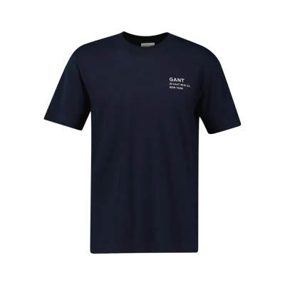 тениска,мъжки,тениски,gant,small,graphic,2003300,short,sleeve,t,shirt,evening,blue,(blue)
