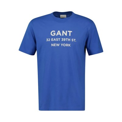 тениска,мъжки,тениски,gant,small,graphic,2003301,short,sleeve,t,shirt,rich,blue,(blue)