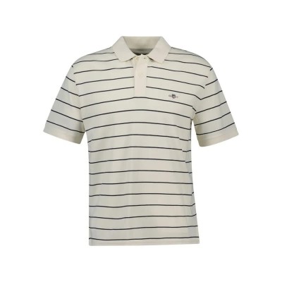 мъжки,блузи,с,яка,gant,striped,short,sleeve,polo,cream,(beige)