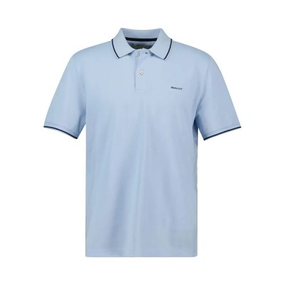 мъжки,блузи,с,яка,gant,tipped,piqué,short,sleeve,polo,fresh,blue,(blue)