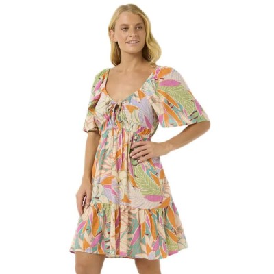 рокля,дамски,поли,и,рокли,rip,curl,cala,vadella,mini,short,sleeve,short,dress,multicolor
