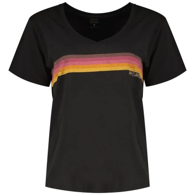тениска,дамски,тениски,rip,curl,surfarama,short,sleeve,v,neck,t,shirt,black,(washed,black)
