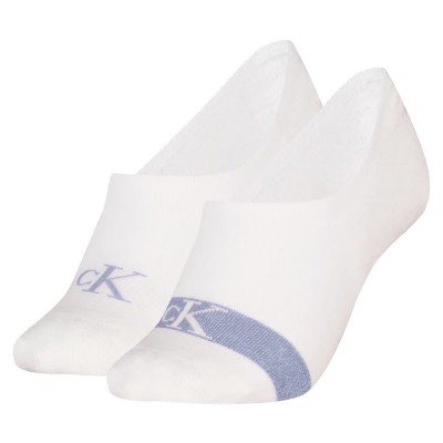 чорапи,дамски,чорапи,calvin,klein,jeans,high,cut,glossy,no,show,socks,2,pairs,white,(purple,white)