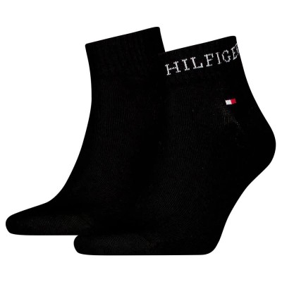 чорапи,мъжки,чорапи,tommy,hilfiger,quarter,socks,2,pairs,black