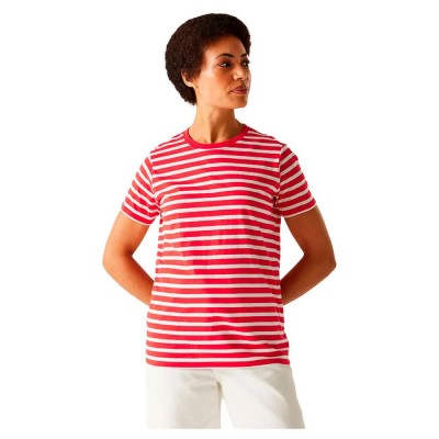 тениска,дамски,тениски,regatta,bayletta,short,sleeve,t,shirt,red,(high,risk,red,white,stripe)