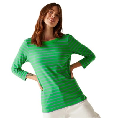 тениска,дамски,тениски,regatta,bayletta,ii,3,4,sleeve,t,shirt,isl,green,paisley,purple,(green)