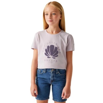 тениска,детски,тениски,regatta,bosley,viii,short,sleeve,t,shirt,grey,purple,(lilac,thistle)