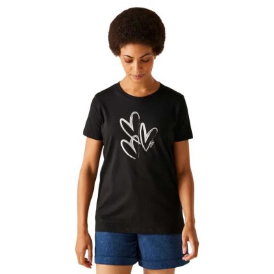 тениска,дамски,тениски,regatta,filandra,ix,short,sleeve,t,shirt,black,foil,heart,(black)